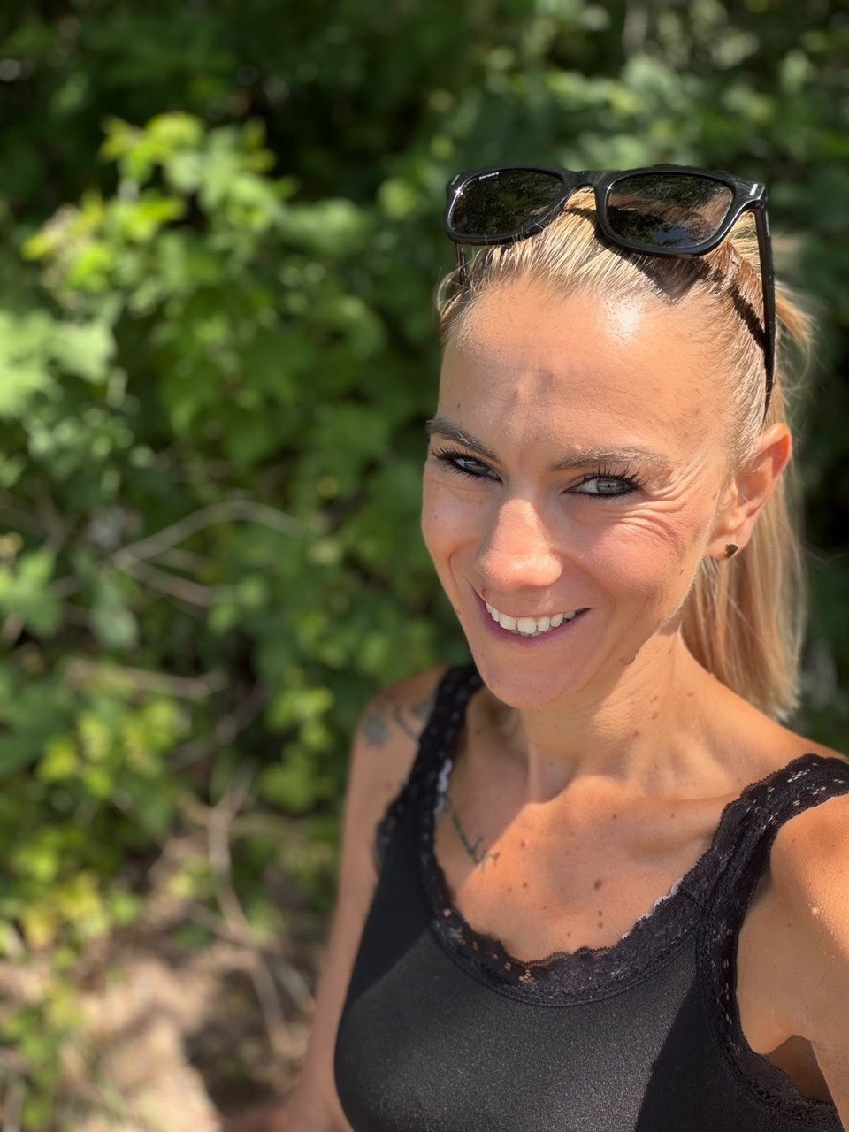 Nadine heute sichtbar zufrieden und strahlend